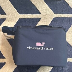 Vineyard Vines Blue Cooler Bag with Pink Logo